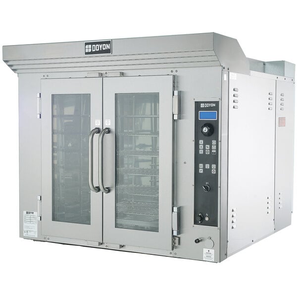 A Doyon Circle Air Bakery Convection Oven with glass doors.