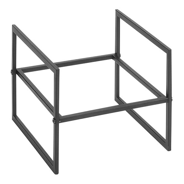 An American Metalcraft black metal frame modular riser with four corners.