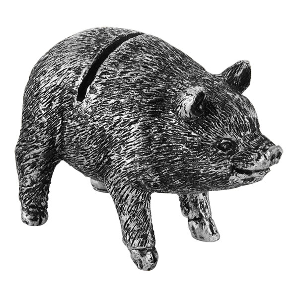 An American Metalcraft pig shaped card holder.