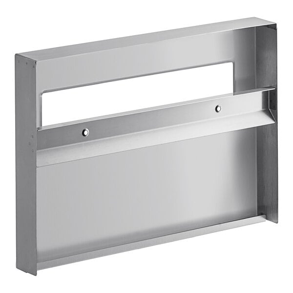 A Lavex stainless steel surface mounted toilet seat cover dispenser on a white background.