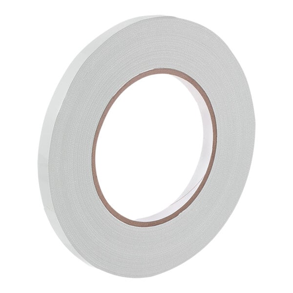 A roll of white Tach-It UPVC bag sealing tape.