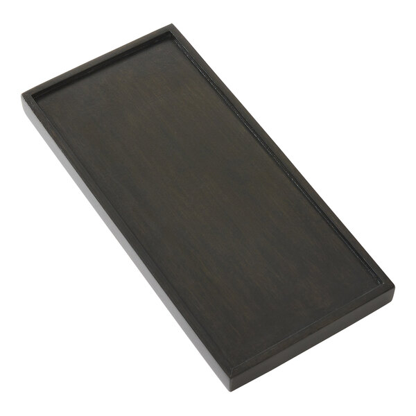 An American Metalcraft Upton Collection rectangular espresso wood platter.