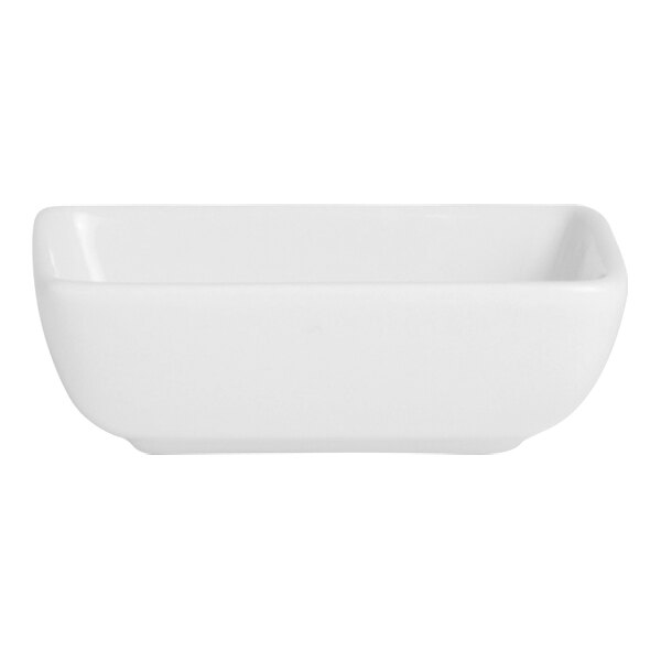 A bright white rectangular tray from Steelite International.