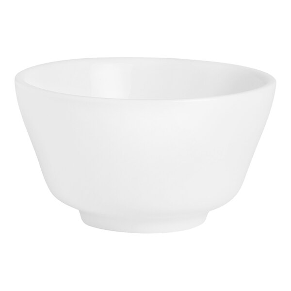 A Varick bright white bouillon cup from Steelite International.