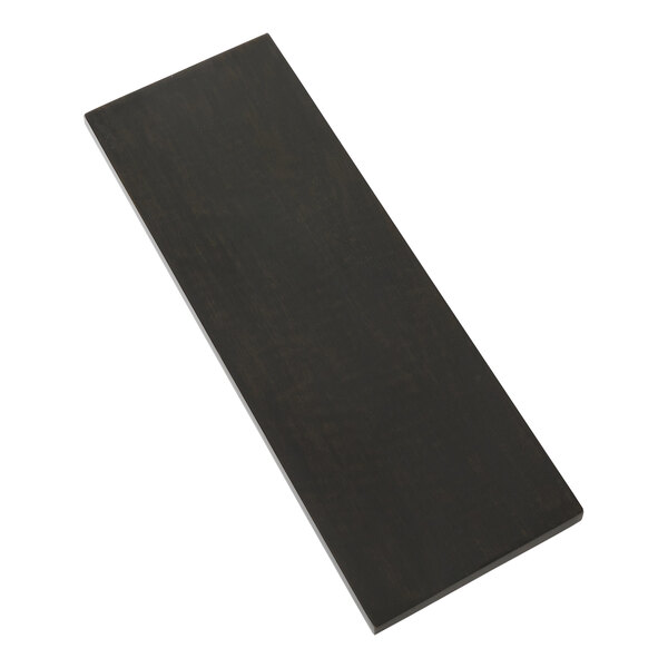 An American Metalcraft espresso wood platter with a rectangular black design.