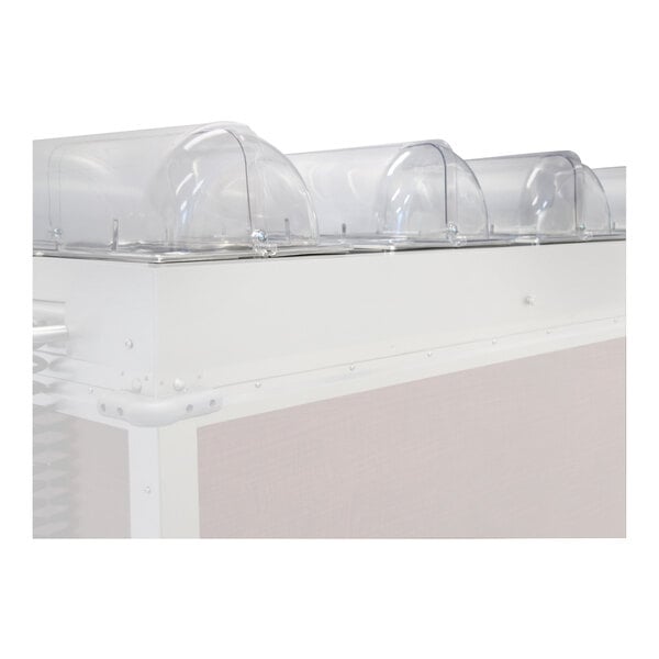 A white box with clear plastic covers for Cadco SS-32 Safety Shield.