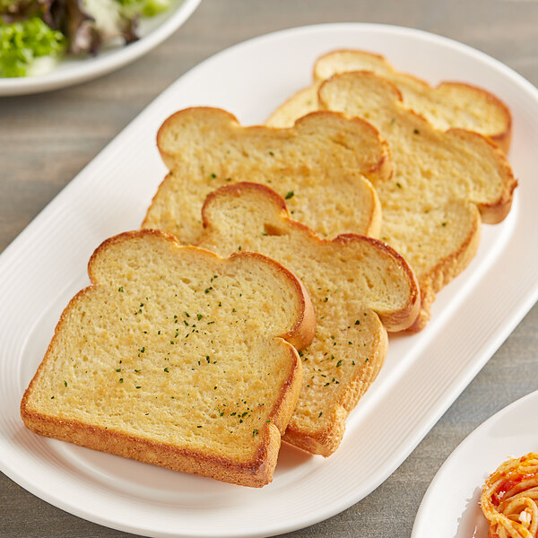 A plate with a piece of Martin's Famous Texas Toast on it.