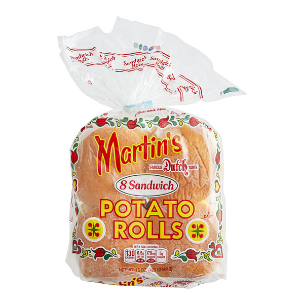 A package of Martin's Famous Frozen Sandwich Potato Rolls.