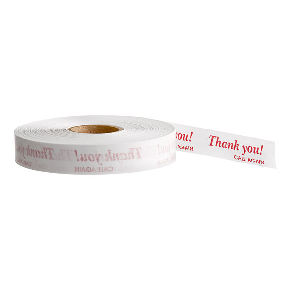 A roll of white IPG Central tape with red "Thank You! Call Again" text.