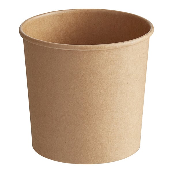 A brown Kraft paper cup.