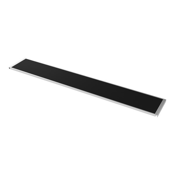 A black rectangular Eastern Tabletop stainless steel shelf connector.