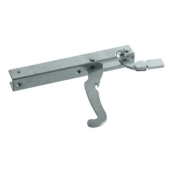 A metal hinge with a long handle.