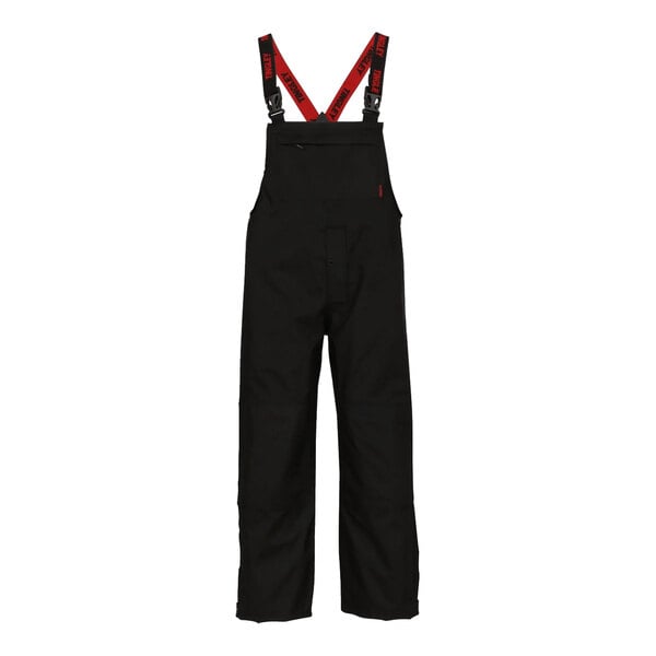 Black Tingley Icon overalls with red straps.