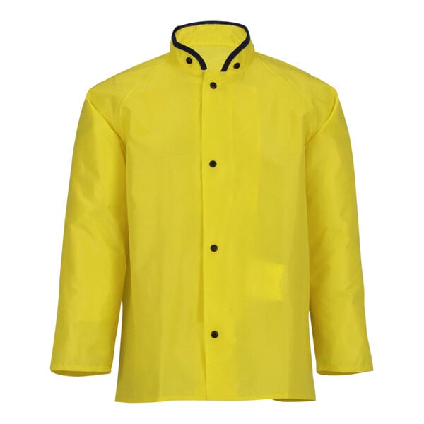 A yellow Tingley Eagle industrial jacket with black trims and buttons.