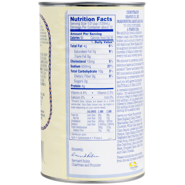 A can of Chincoteague condensed lobster bisque.