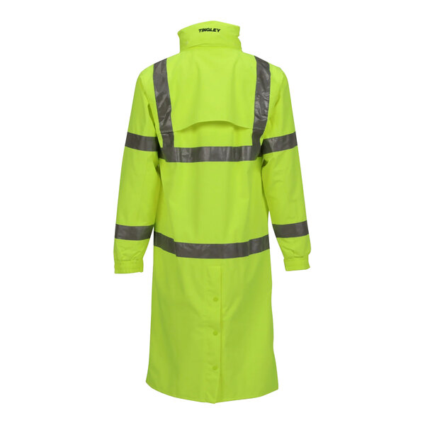 A yellow Tingley Icon industrial work jacket with grey reflective stripes.