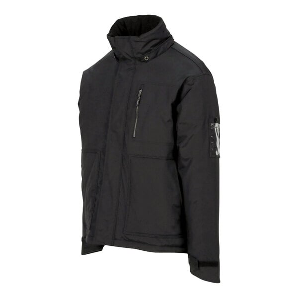 A black Tingley insulated jacket with a zipper.