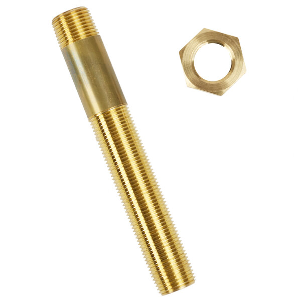 A brass T&S nipple lock nut.