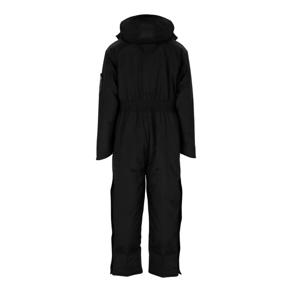 Tingley black insulated coveralls with detachable hood.