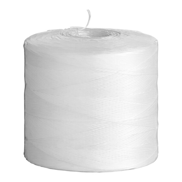 A spool of white 1-ply polypropylene industrial twine.