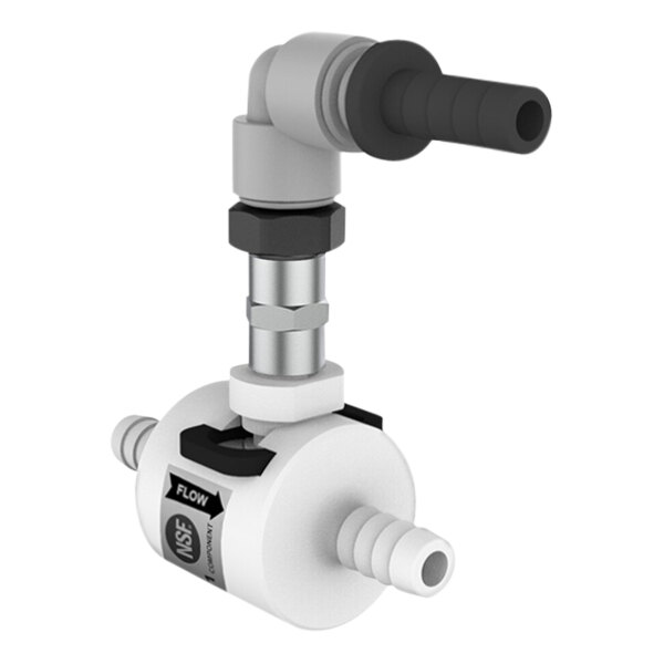 A white and black Micro Matic nitrogen gas infusion module with black handles.