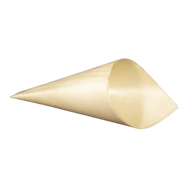 A VerTerra wooden cone with a white background.