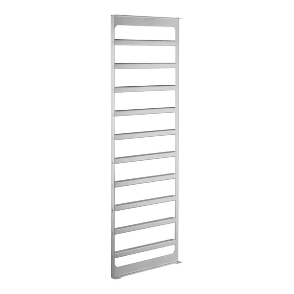 A white metal rack with six rectangular bars.