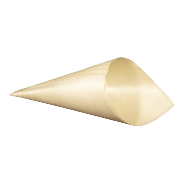 A close-up of a white VerTerra Eco2™ wooden cone.