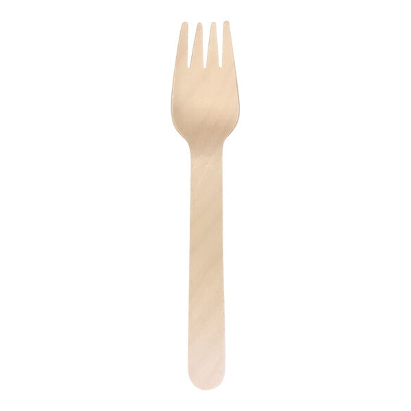 A close up of a VerTerra Eco2 wooden fork.
