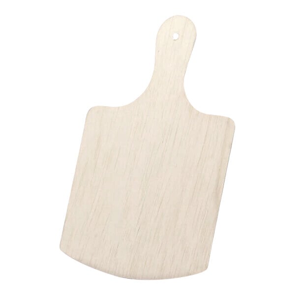 A white VerTerra Balsa Wood cheese board with a handle.
