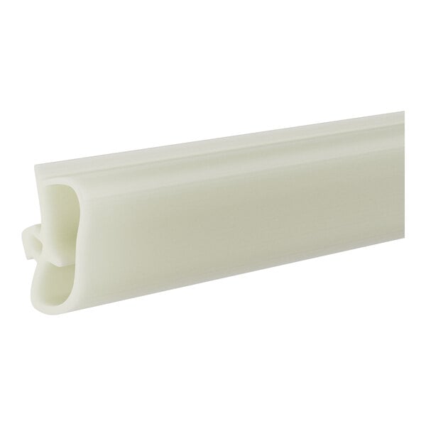 A white rectangular lid gasket for an Avantco refrigeration unit.