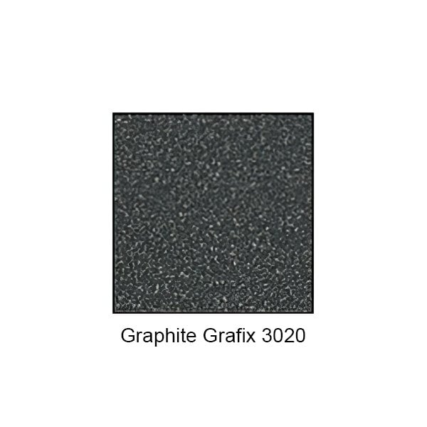 A black ASI Accurate Partitions urinal partition with a black core and graphite design on the front panel.