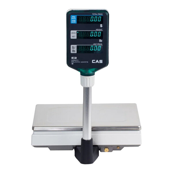 A CAS AP-1 Series digital scale with a pole and digital display.