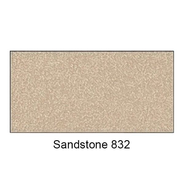 A close-up of a sandstone powder-coated steel urinal partition.