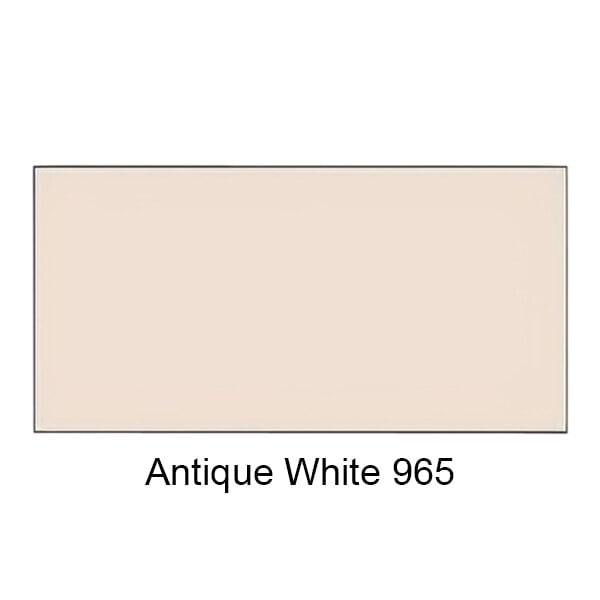 A white rectangular object with black border and black text reading "ASI Accurate Partitions Integrated Privacy 40713248080 24" x 48" Antique White Powder-Coated Steel Urinal Partition"