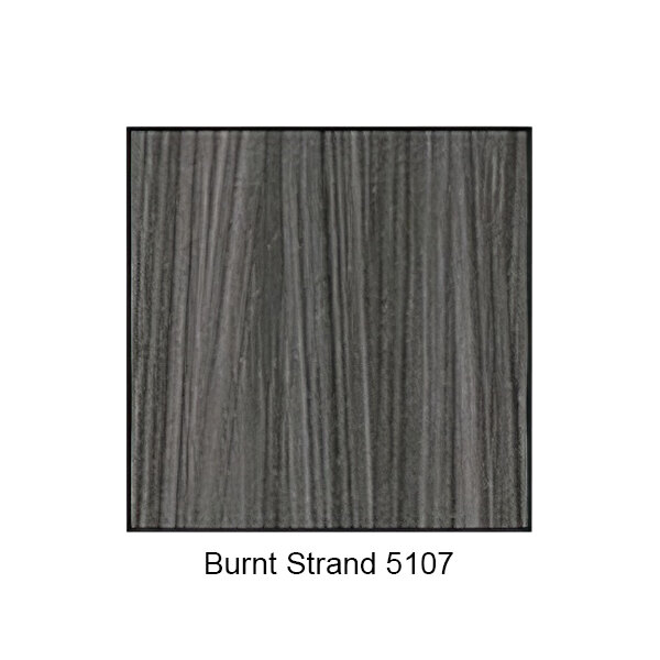 A black urinal partition with a wood grain pattern.