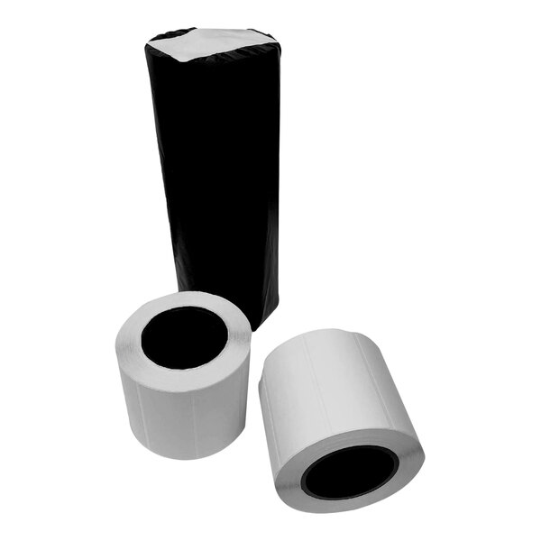A white roll of black and white CAS scale labels.