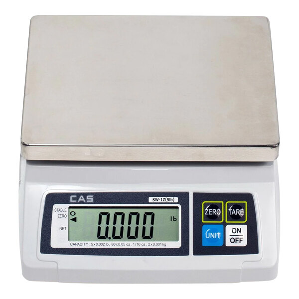 A Domino's digital portion scale with a digital display of numbers.