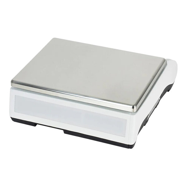A white electronic CAS ED-6LB bench scale with a silver top.