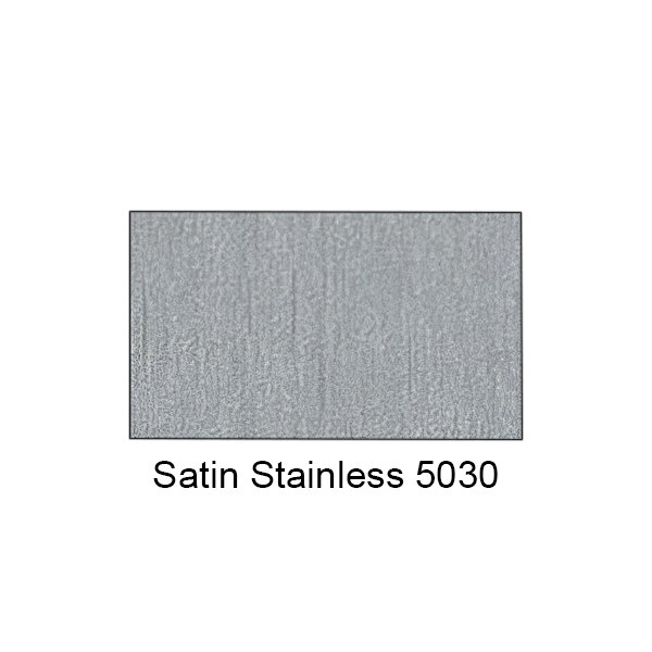 An ASI Accurate Partitions Moisture Guard satin stainless steel urinal partition with a grey plastic laminate surface.