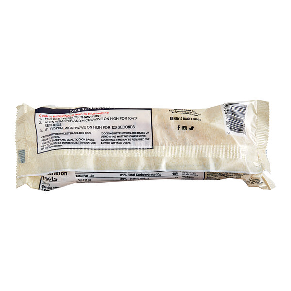 A package of Clara's Kitchen Beef Bagel Dogs.