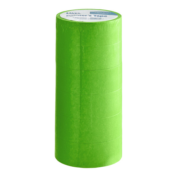 A roll of Lavex light green painter's tape with a white and green label.