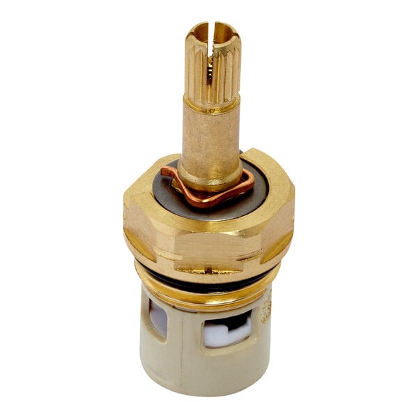 An American Standard brass and metal faucet valve cartridge.