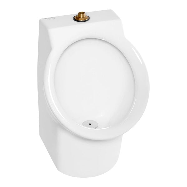 An American Standard white urinal with a top spud inlet.