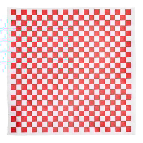 Red and white checkered deli wrap paper.