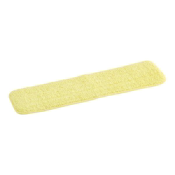 An Advantage Supplies yellow microfiber mop pad.