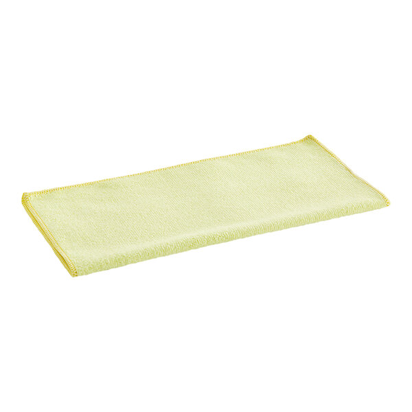 A yellow Advantage Supplies microfiber cloth.