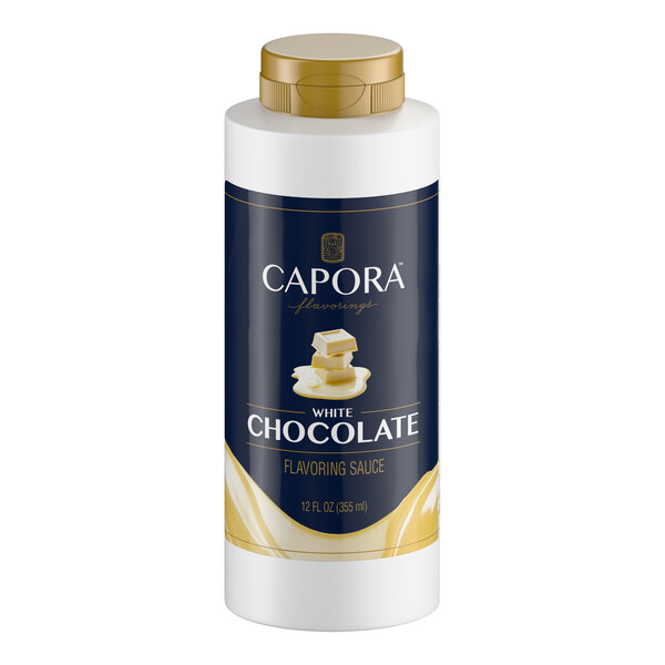 Capora White Chocolate Flavoring Sauce 12 oz. - 12/Case