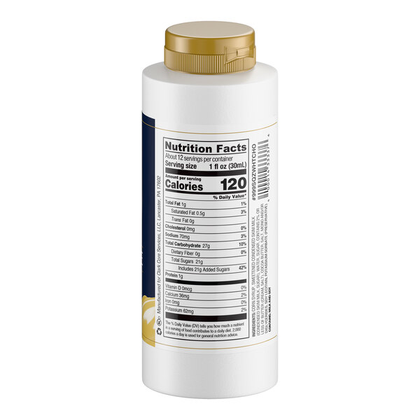 Capora White Chocolate Flavoring Sauce 12 oz. - 12/Case
