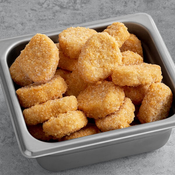 A bowl of Dr. Praeger's Plant-Based Vegan Chickenless Nuggets.